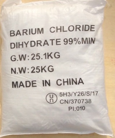 Barium chloride BaCl2.2H2O 99%, Trung Quốc, 25kg/bao