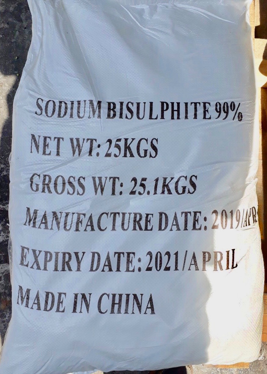 Sodium bisulphite NaHSO3 99%, Trung Quốc, 25kg/bao