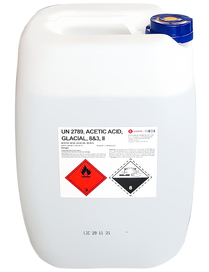 Acetic acid CH3COOH 99%, Hàn Quốc, 30kg/can