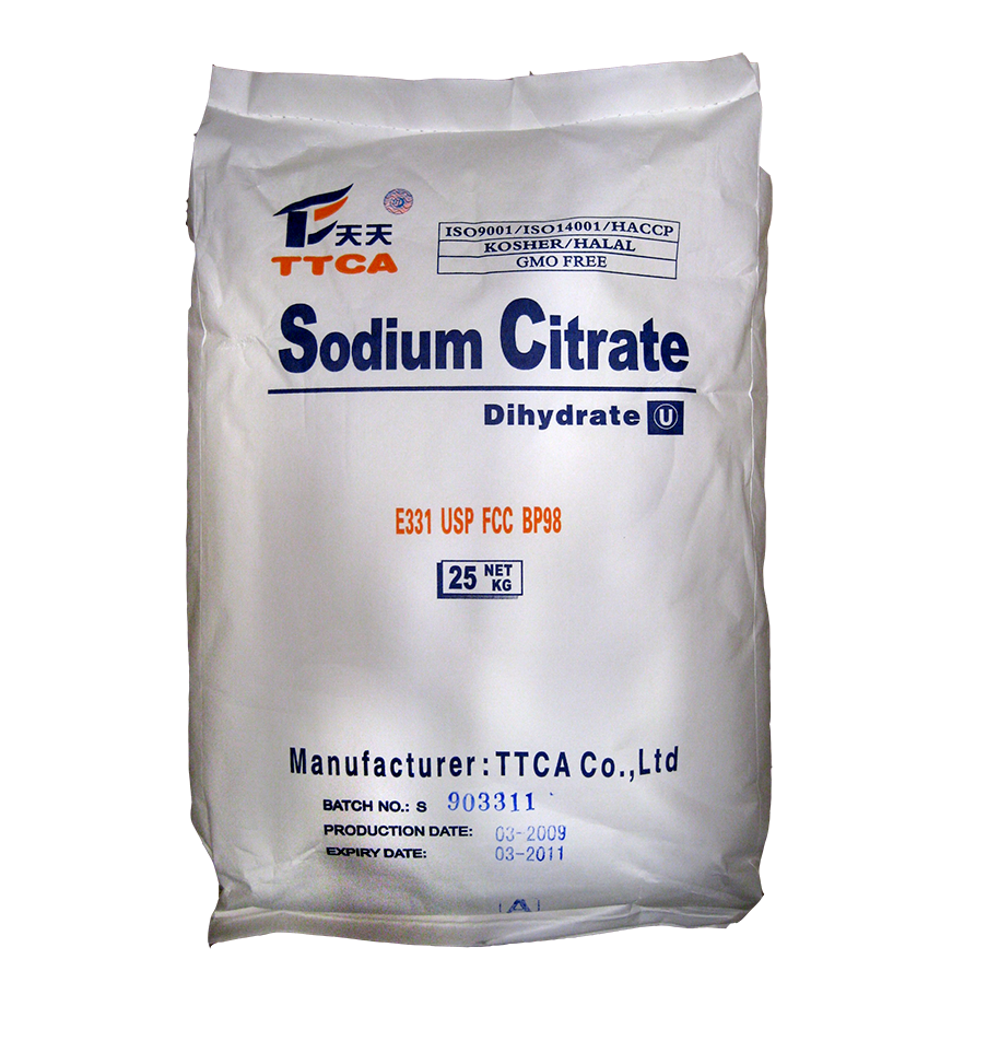 Sodium citrate dihydrate, Na3C6H5O7.2H2O 93%, Trung Quốc, 25kg/bao