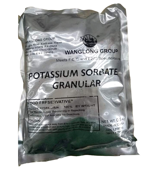 Potassium sorbate C6H7KO2, Trung Quốc, 25kg/thùng